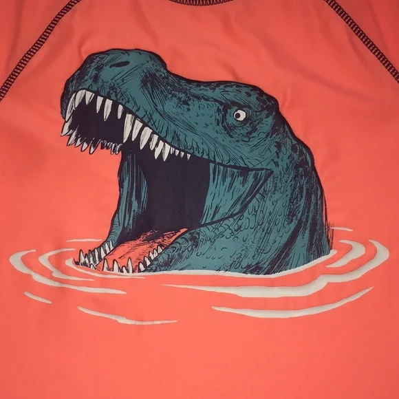 Carter’s Boys Dinosaur Rash Guard and Swim Shorts Trunks - Picture 4 of 12